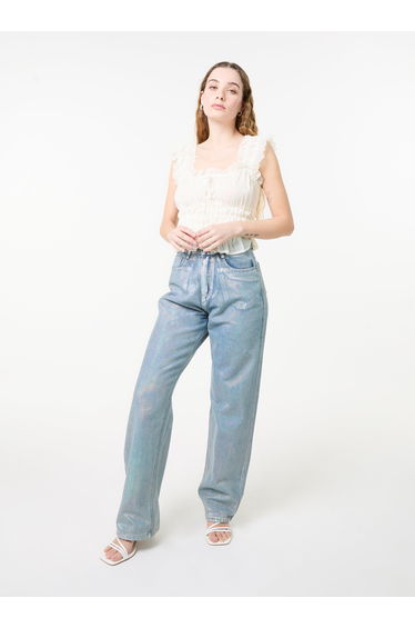 Ribbon Trim Milkmaid Top