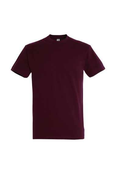 SOLS Mens Imperial Heavyweight Short Sleeve T-Shirt - Burgundy