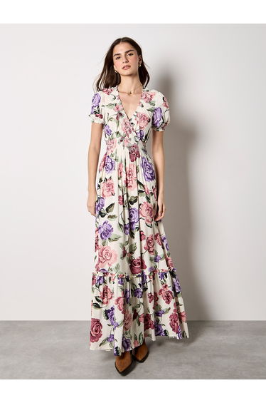 Chloe Floral Wrap Maxi Dress