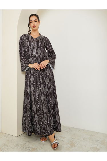 Women All-Over Print A-Line Jalabiya