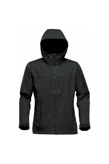 Stormtech Womens/Ladies Epsilon 2 Hooded Soft Shell Jacket - Black/Graphite Grey