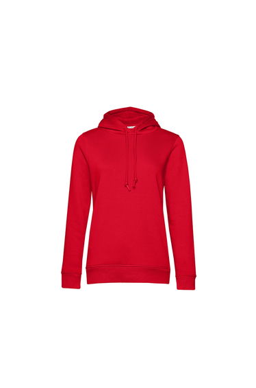 B&C Womens/Ladies Organic Hoodie - Red
