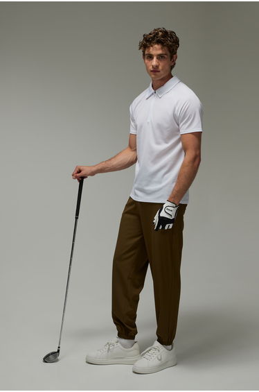 Active Regular Fit Cuffed Golf Joggers - khaki