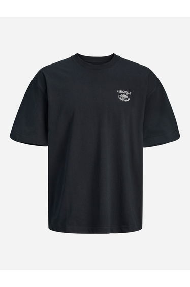 Black Crew Neck Back Graphic T-Shirt
