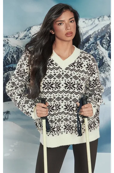 سترة بريتي ليتل ثينق محبوك بأكمام طويلة