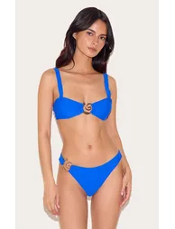 Cobalt Swirl Trim Detail Bikini Top - 1