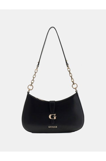 Carrie Top Zip Shoulder Bag Black