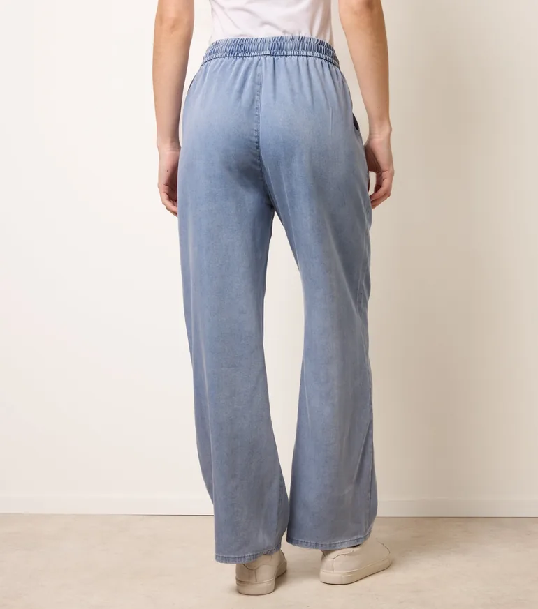 Elasticated Waist Wide Leg Jeans - 4