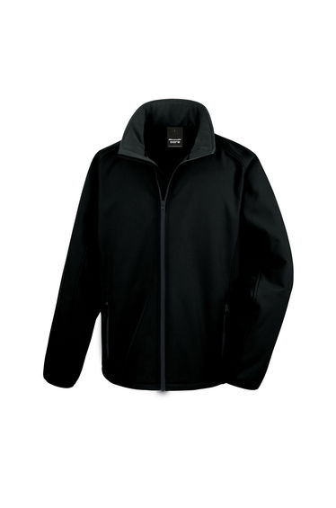 Result Core Mens Printable Soft Shell Jacket - Black