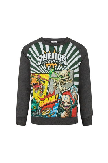 Skylanders Boys Panel Sweatshirt - Grey