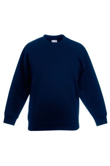 Fruit Of The Loom Kids Unisex Classic 80/20 Set-In Sweatshirt - Deep Navy