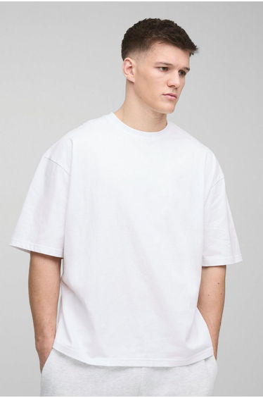 Tall Oversized Boxy Basic T-shirt - white