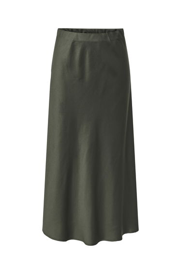 Grey Long Bias Skirt