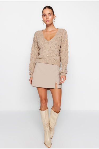 Cardigan - Brown - Regular fit
