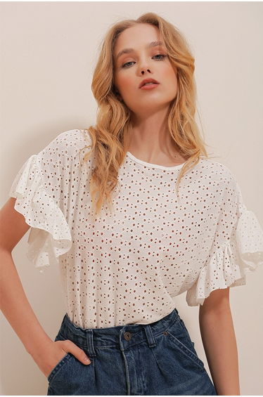 Blouse - White - Regular fit