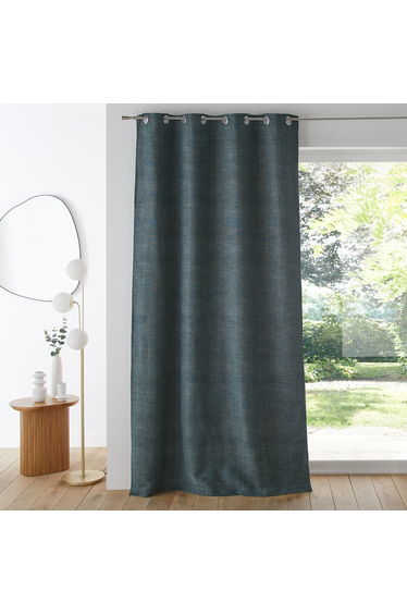 Figuera Single Chenille Effect Eyelet Curtain