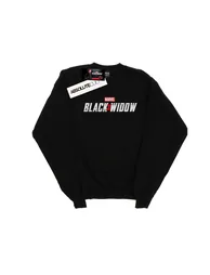 Marvel Girls Black Widow Movie Logo Sweatshirt - Black - 1