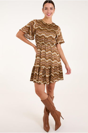Crew Neck Mini Dress