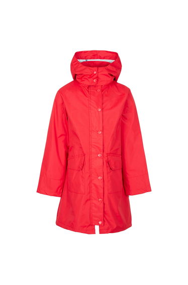Trespass Girls Drizzling Waterproof Jacket - Red