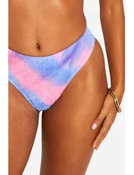 Tie Dye Crinkle Hipster Bikini Brief - pink - 2