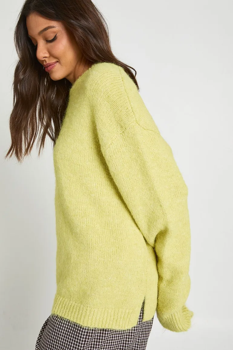 Super Soft Crew Neck Jumper - chartreuse - 3