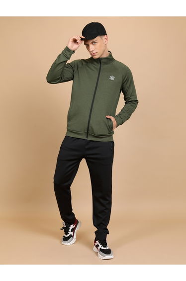Mock Collar Logo Detail Sweatshirt