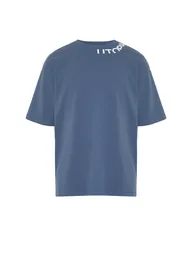 Indigo Men's Oversize Text Printed T-Shirt - 7