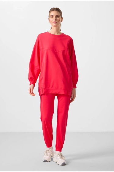 TOMMY Oversized Fleece Sweatshirt And Pants Set
