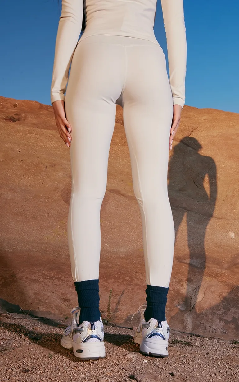 Slate Grey Sculpt High Waist Gym Leggings - 2