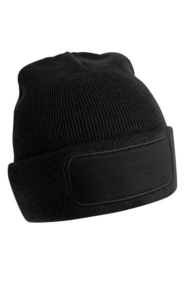 Beechfield Unisex Plain Winter Beanie Hat / Headwear (Ideal for Printing) - Black