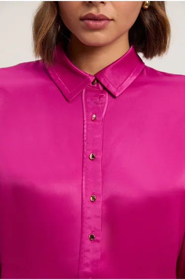 Viscose Satin Oversized Woven Shirt