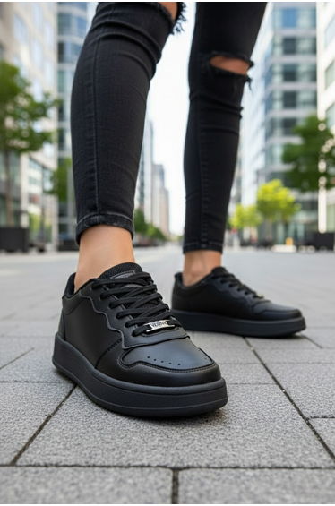 Black-Black Women's Sneakers