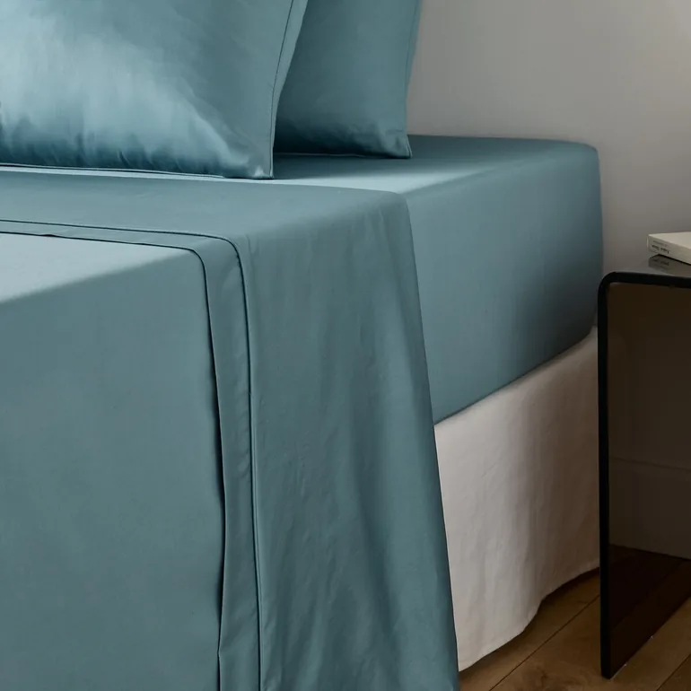 Opale Plain Cotton Sateen Flat Sheet - 1