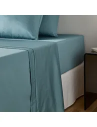 Opale Plain Cotton Sateen Flat Sheet - 1