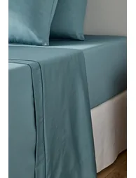 Opale Plain Cotton Sateen Flat Sheet