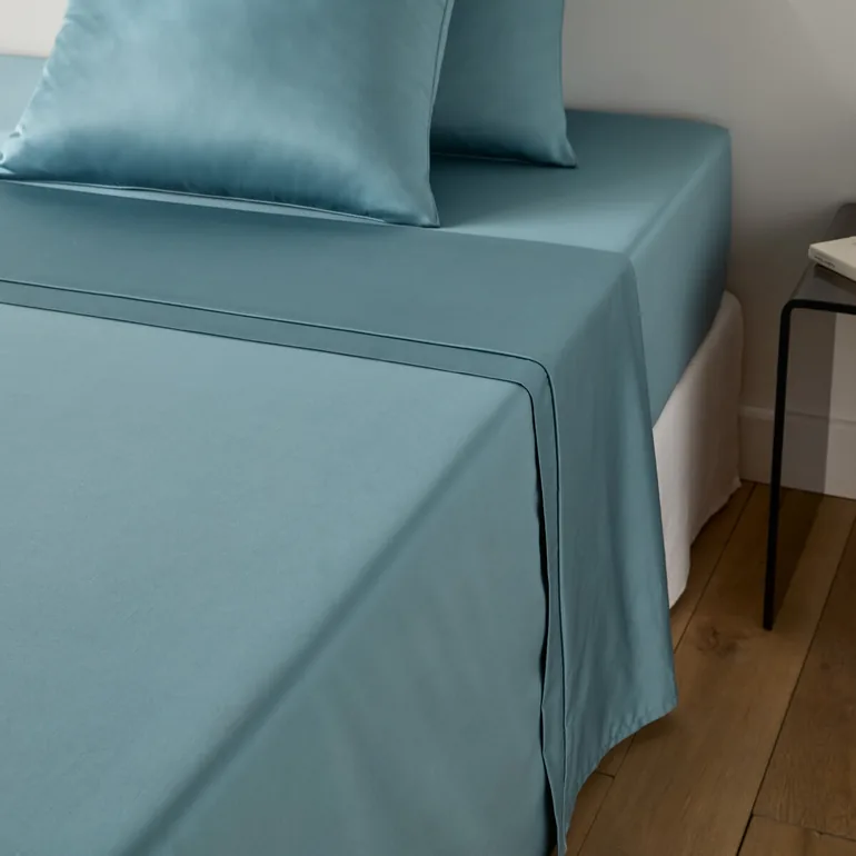 Opale Plain Cotton Sateen Flat Sheet - 2