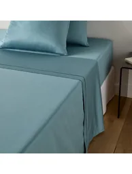 Opale Plain Cotton Sateen Flat Sheet - 2