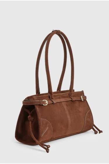 حقيبة كتف بوهو باللون البني