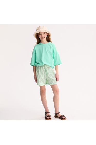 Checked Print Shorts