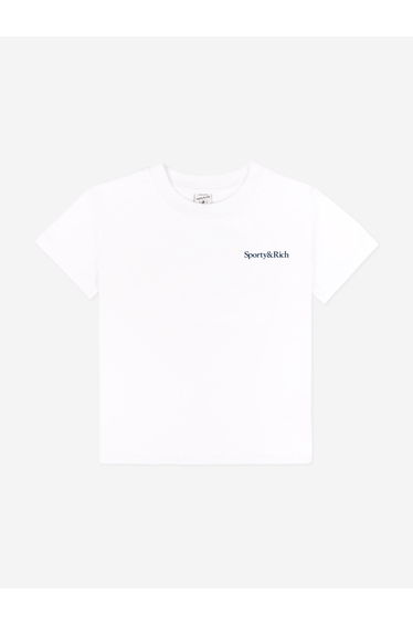 Sporty & Rich Kids Drink More Water T-Shirt in White