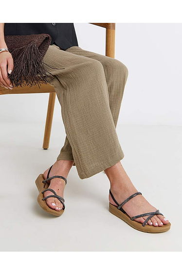Sparkly Comfort Sandals Extra Wide