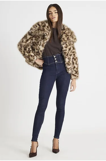 Blue Corset Skinny Jeans