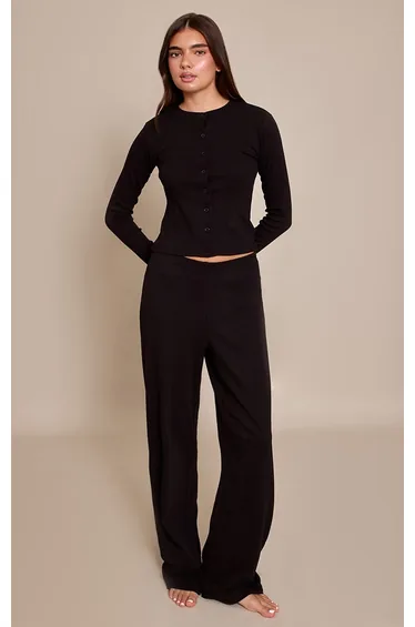 كارديغان بريتي ليتل ثينق أسود بأكمام طويلة