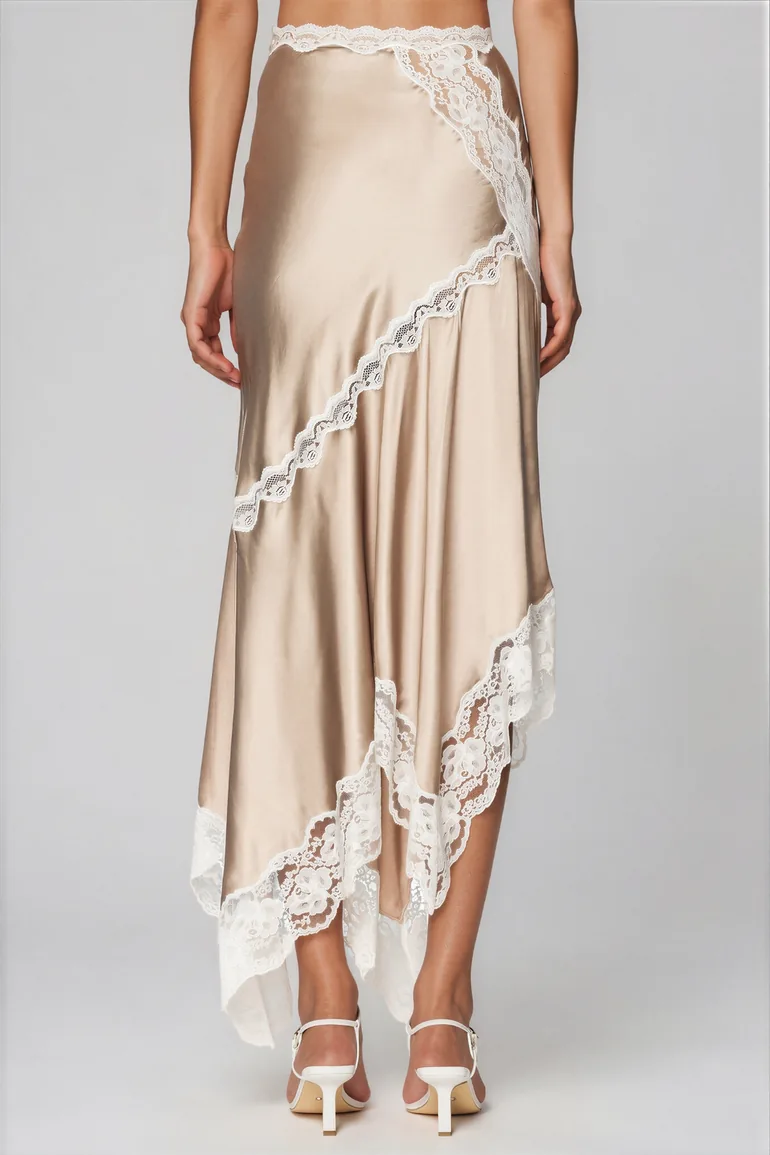 Bess Asymmetric Lace Skirt Set - 4