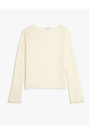 Crew Neck Basic Knitwear Long Sleeve T-Shirt