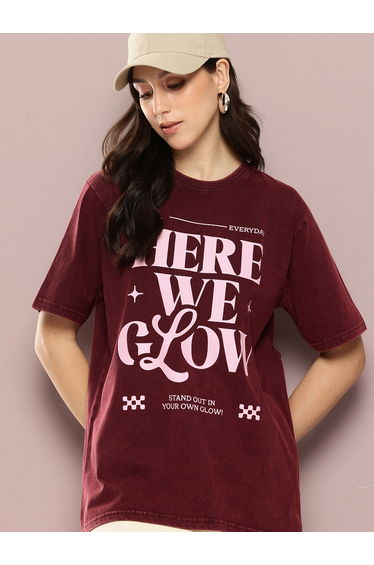 Women Acid Washed Oversized T-Shirt