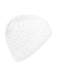 Beechfield Engineered Knit Ribbed Beanie - White