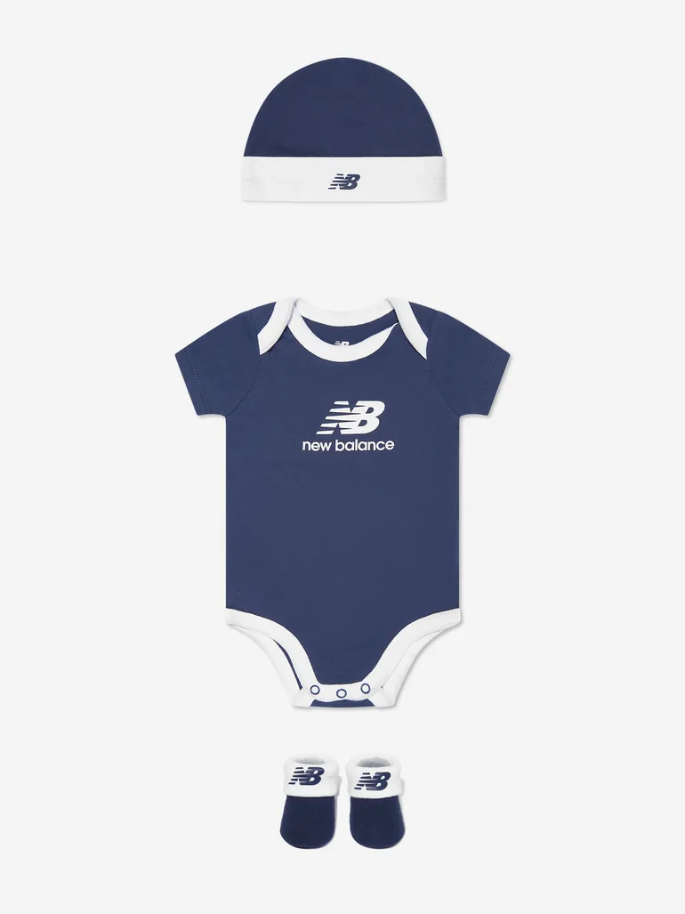 New Balance Baby Boys Bodysuit Gift Set in Navy
