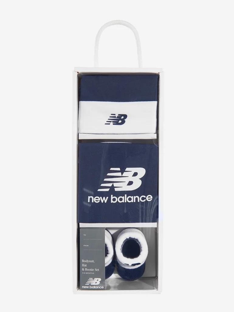 New Balance Baby Boys Bodysuit Gift Set in Navy - 4