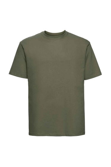 Russell Mens Ringspun Cotton Classic T-Shirt - Olive Green